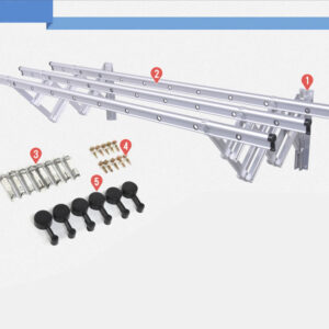 Giàn phơi xếp ngang gắn tường